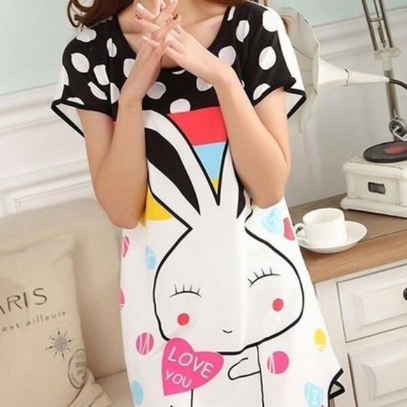 Other - Cartoon Polka Dots Short sleeves Sleepshirt.S/M